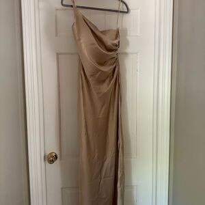 Elegant Tan Evening Gown